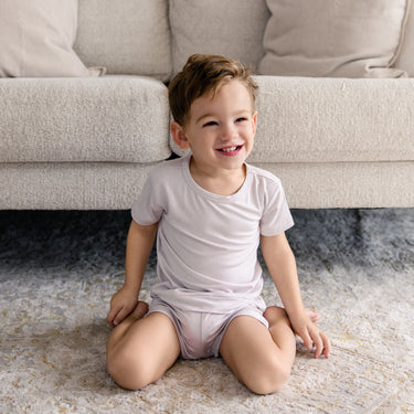 Two-Piece Short Jogger Set in Sea Shell