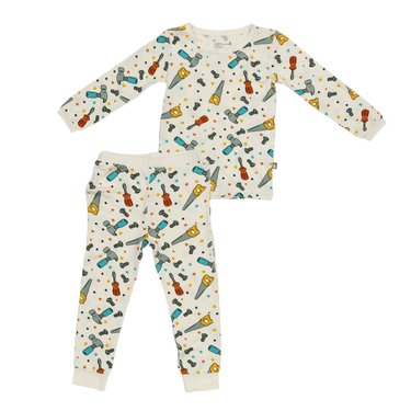 Two-Piece Long Pajama Set in Tool Time