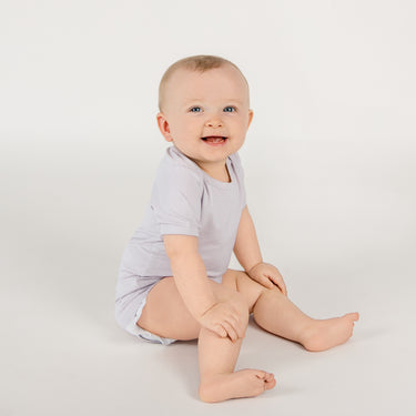 Short Sleeve Bodysuit in Sea Shell