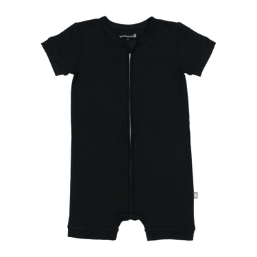 Short Zip Romper in Black