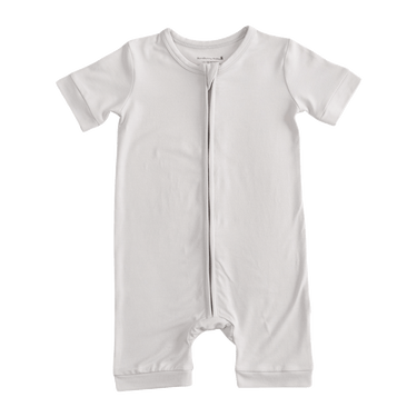 Short Zip Romper in Pearl