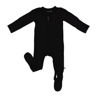 Zip Footie in Black
