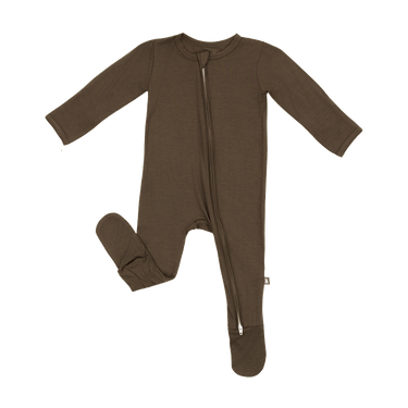 Zip Footie in Choco