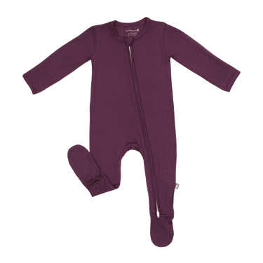 Zip Footie in Cranberry