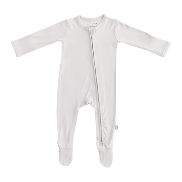 Zip Footie in Pearl