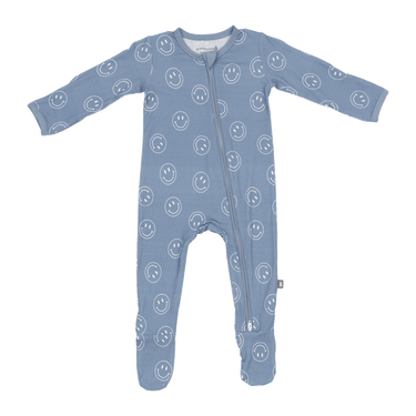 Zip Footie in Retro Smileys