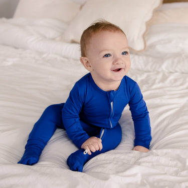 Zip Footie in Sapphire