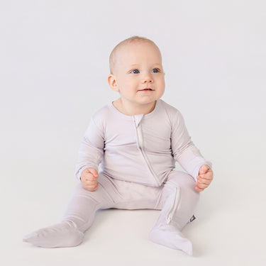 Zip Footie in Sea Shell