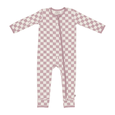 Zip Romper in Lavender Cream