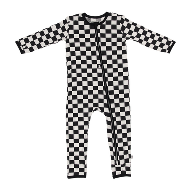 Zip Romper in Midnight Milk