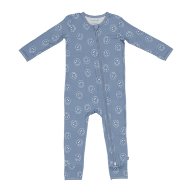 Zip Romper in Retro Smileys