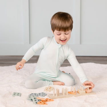 Zip Romper in Sea Glass