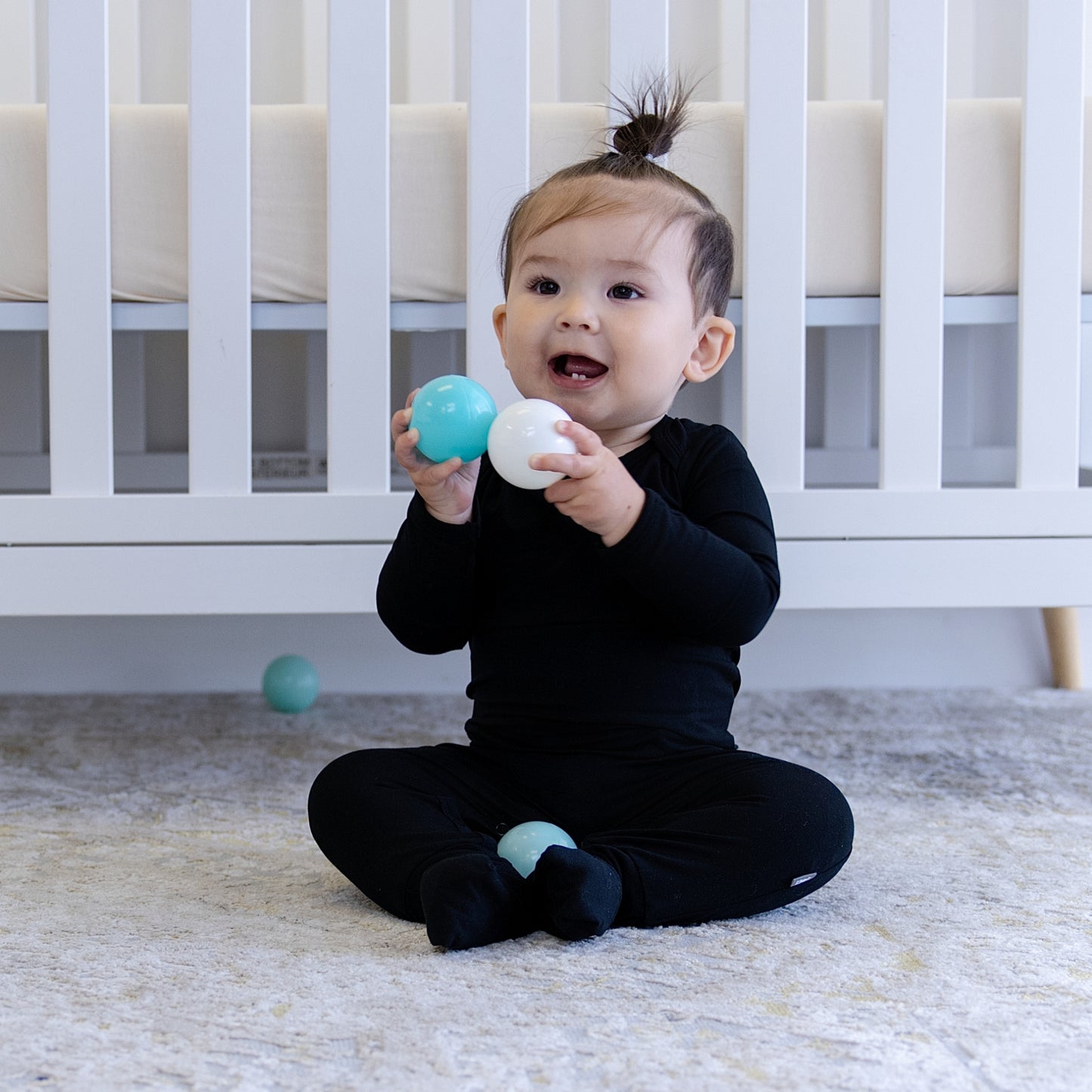 Infant Romper in Black