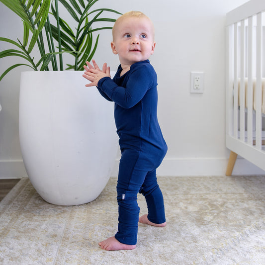 Infant Romper in Navy