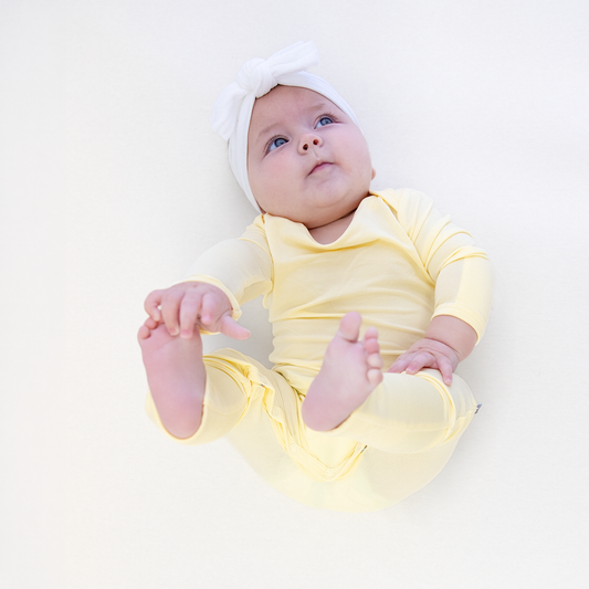 Infant Romper in Pale Yellow