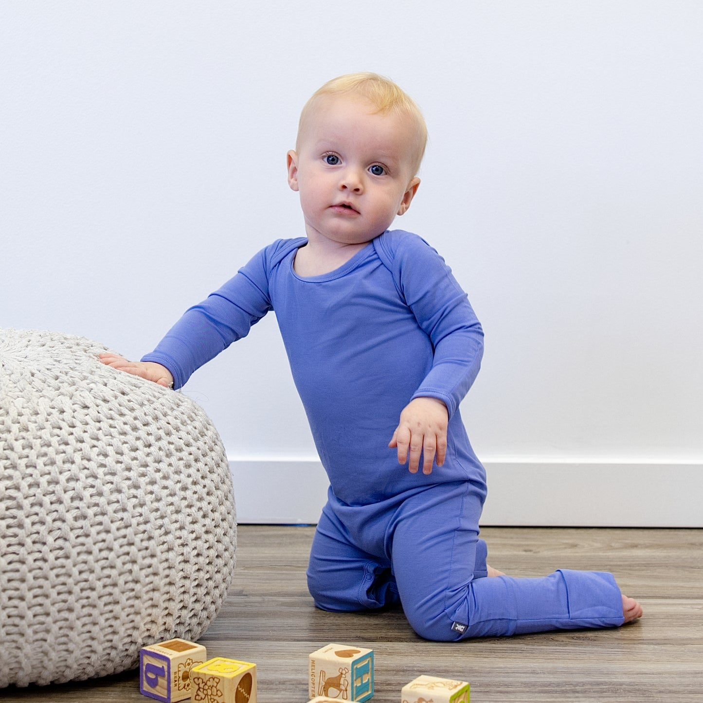 Infant Romper in Periwinkle