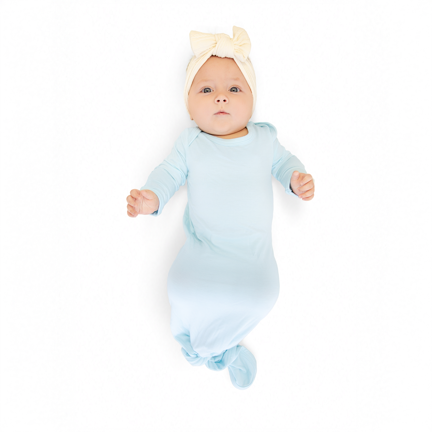 Knotted Gown in Aqua