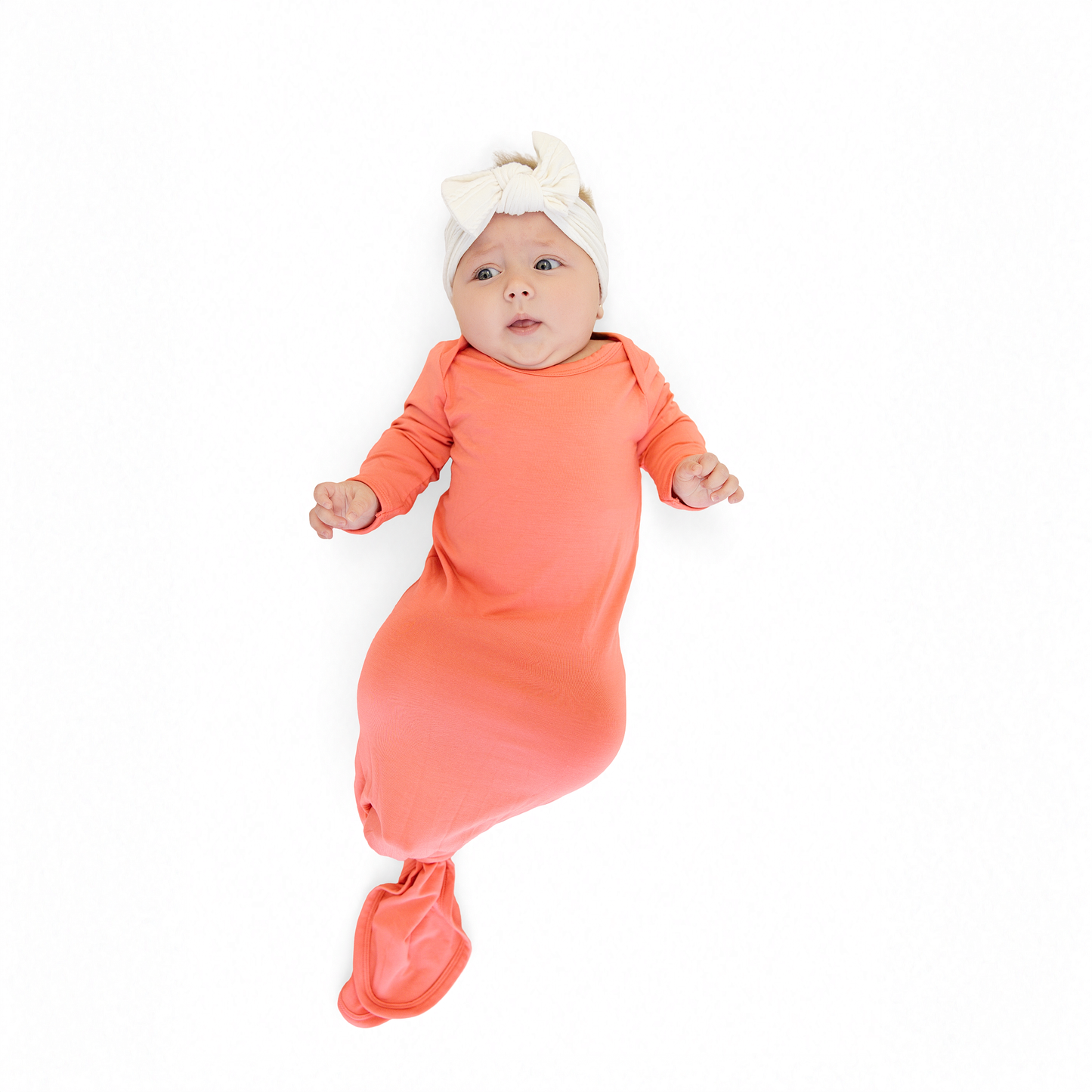 Knotted Gown in Coral