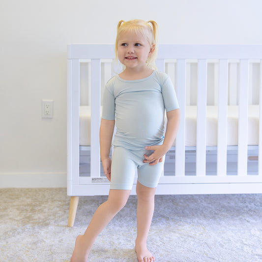 Short PJ Set in Aqua