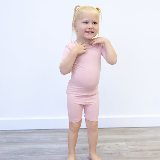 Short PJ Set in Blush Pink