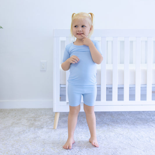 Short PJ Set in Sky Blue