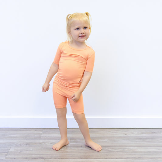 Short PJ Set in Soft Peach