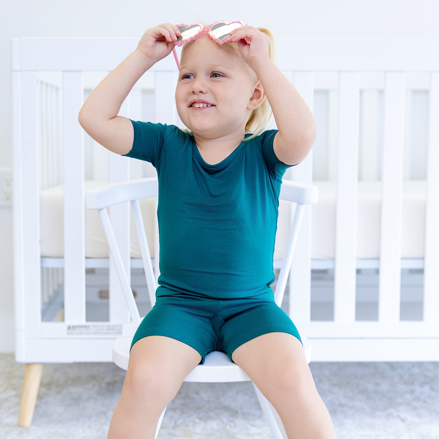 Short PJ Set in Teal - Bumbunny Baby